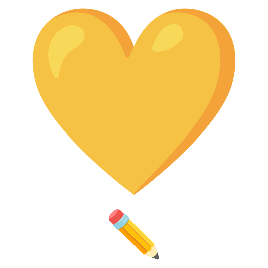 heavy heart exclamation mark ornament pencil2