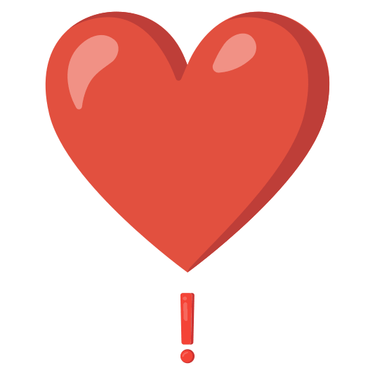 heavy heart exclamation mark ornament exclamation