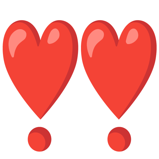 heavy heart exclamation mark ornament heavy heart exclamation mark ornament