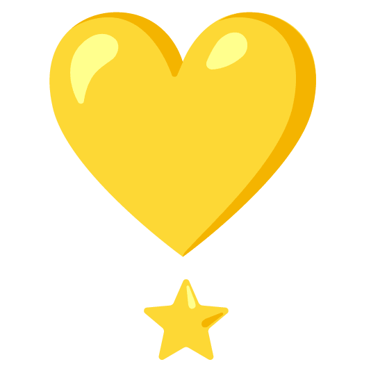 heavy heart exclamation mark ornament star