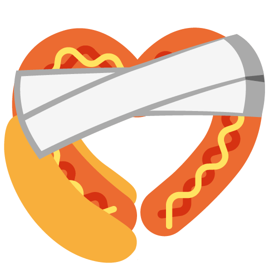 mending heart hotdog