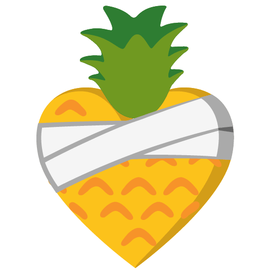 mending heart pineapple