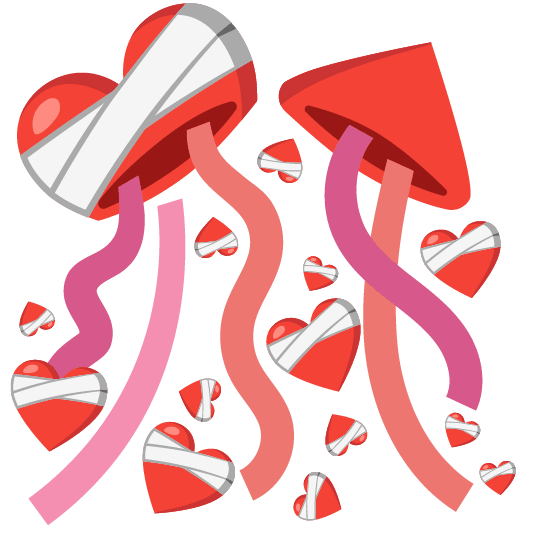 mending heart confetti ball