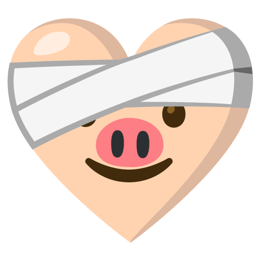 mending heart pig