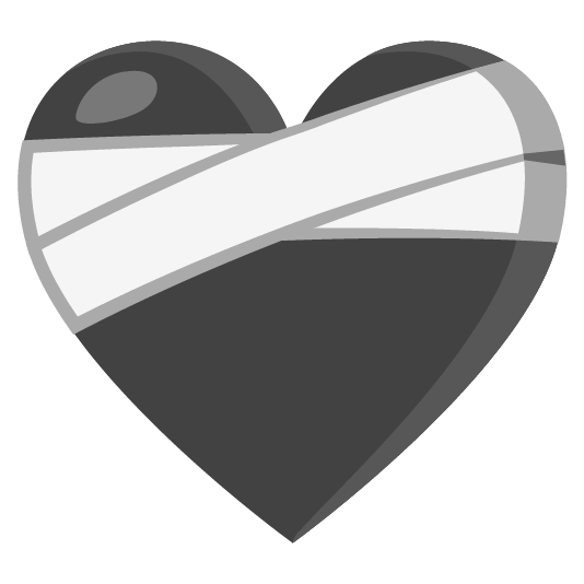 mending heart black heart