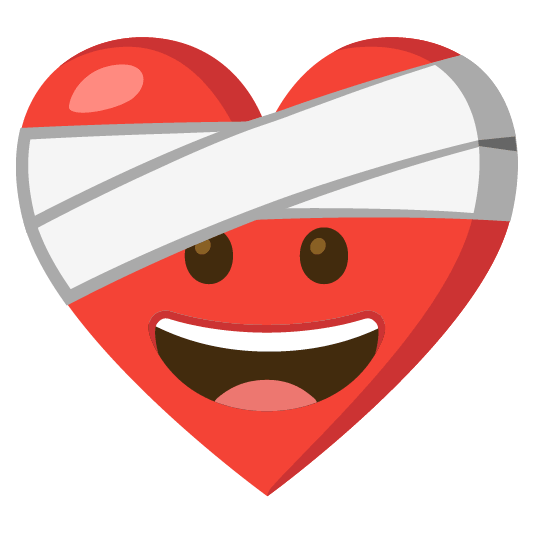 mending heart grinning