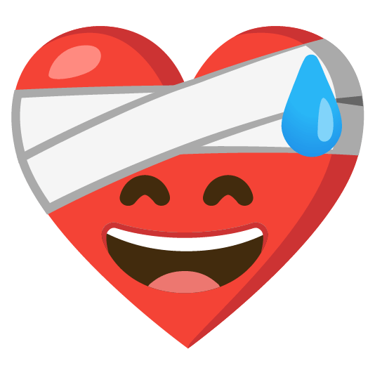 mending heart sweat smile