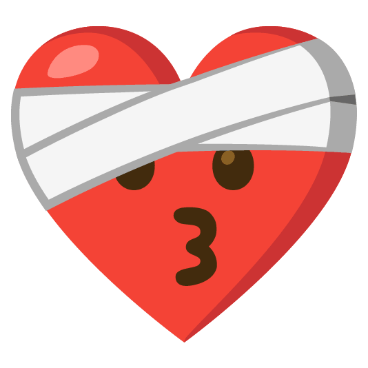 mending heart kissing