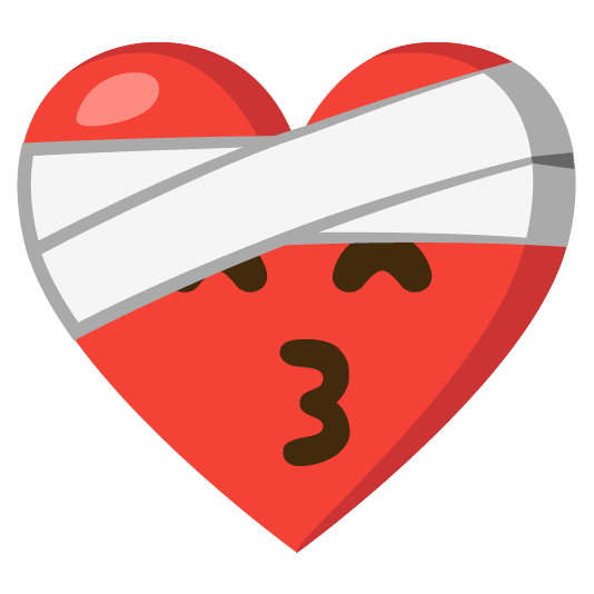 mending heart kissing smiling eyes