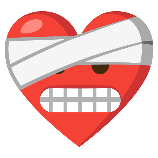 mending heart grimacing