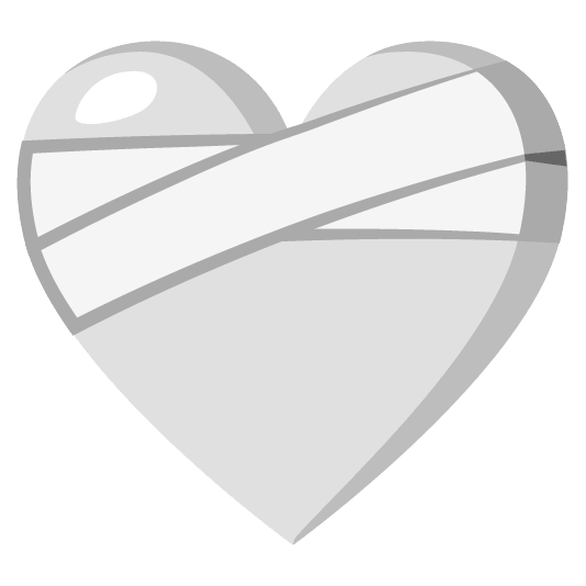 mending heart white heart