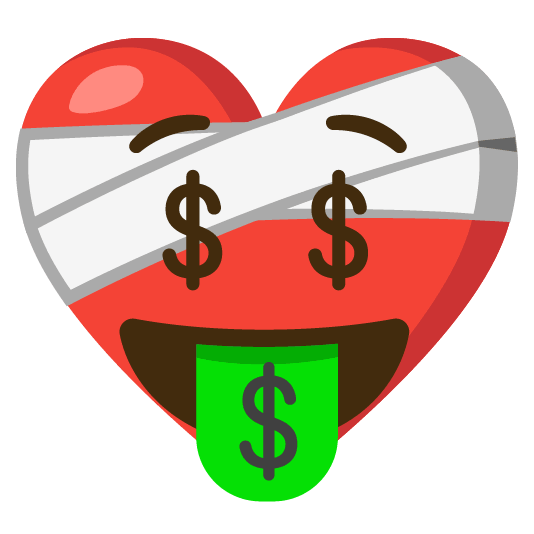 mending heart money mouth face