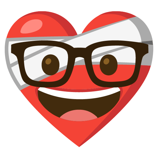mending heart nerd face