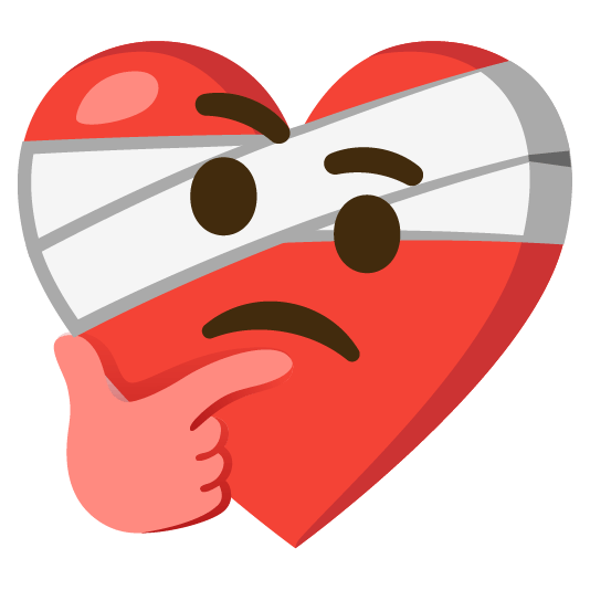 mending heart thinking face