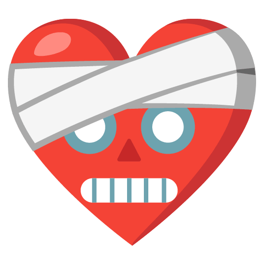 mending heart robot face