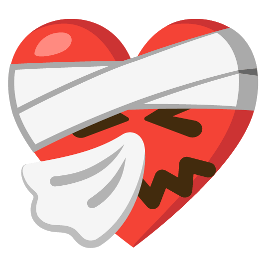 mending heart sneezing face