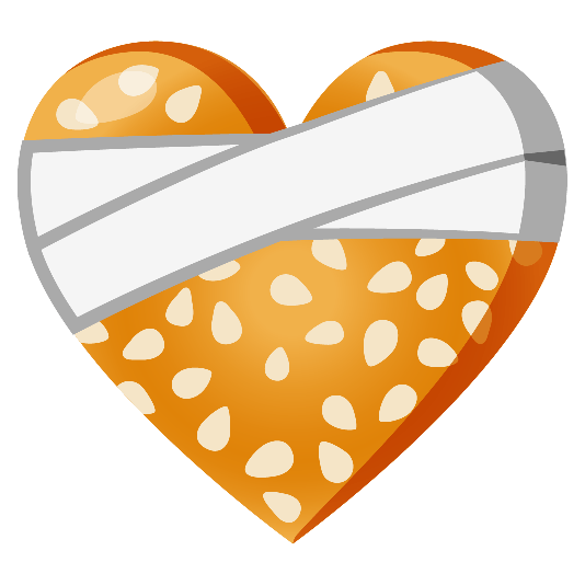mending heart bagel