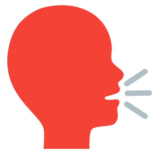 heart speaking head in silhouette