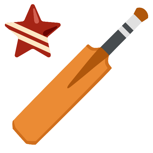 star cricket bat and ball