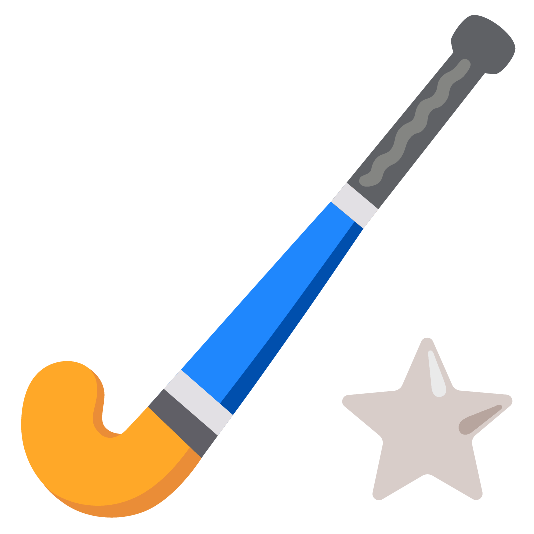 star field hockey stick and ball