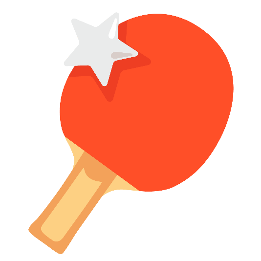 star table tennis paddle and ball