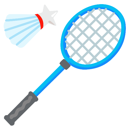star badminton racquet and shuttlecock