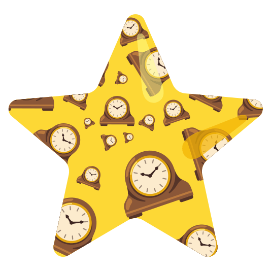 star mantelpiece clock