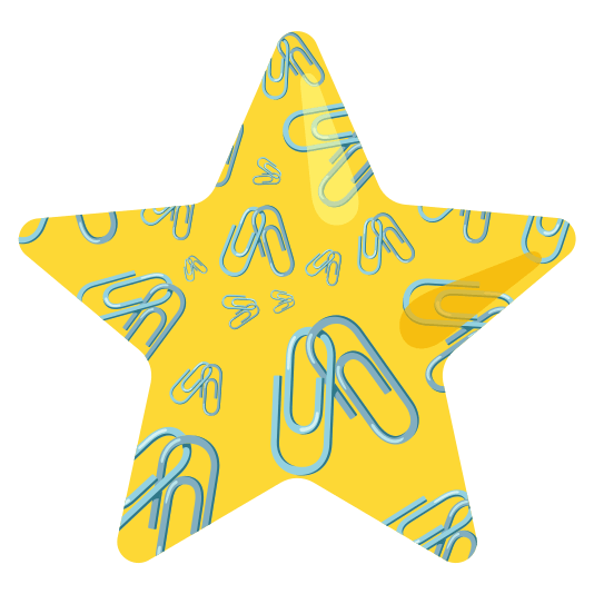 star linked paperclips