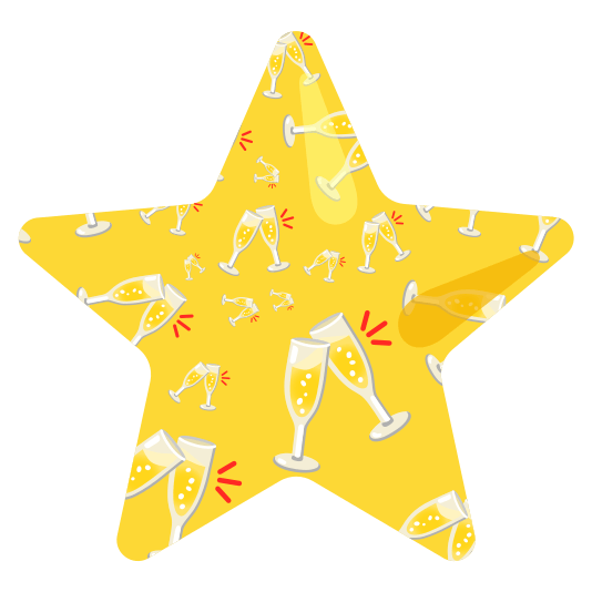 star clinking glasses